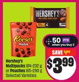 Chalo FreshCo Hershey's Multipacks 184-232 g or Pouches 165-290 g Selected Varieties offer