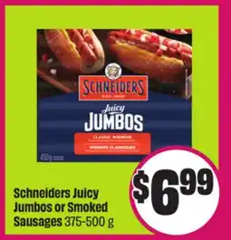 Chalo FreshCo Schneiders Juicy Jumbos or Smoked Sausages 375-500 g offer