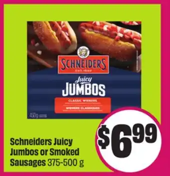 Chalo FreshCo Schneiders Juicy Jumbos or Smoked Sausages 375-500 g offer