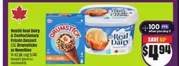 Chalo FreshCo Nestlé Real Dairy & Confectionary Frozen Dessert 1.5L Drumsticks or Novelties 4-10 pk offer