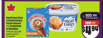 Chalo FreshCo Nestlé Real Dairy & Confectionary Frozen Dessert 1.5L Drumsticks or Novelties 4-10 pk offer