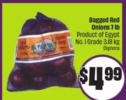 Chalo FreshCo Bagged Red Onions 7 lb Product of Egypt No. 1 Grade 3.18 kg offer