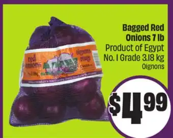 Chalo FreshCo Bagged Red Onions 7 lb Product of Egypt No. 1 Grade 3.18 kg offer