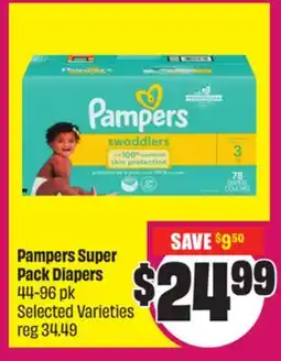 Chalo FreshCo Pampers Super Pack Diapers 44-96 pk Selected Varieties offer
