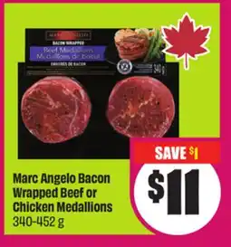 Chalo FreshCo Marc Angelo Bacon Wrapped Beef or Chicken Medallions 340-452 g offer