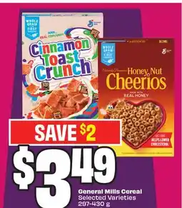 Chalo FreshCo General Mills Cereal Selected Varieties 297-430 g offer