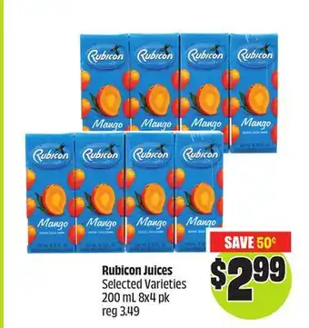 FreshCo Rubicon Juices Selected Varieties 200 mL 8x4 pk offer