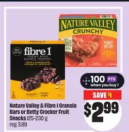 FreshCo Nature Valley & Fibre 1 Granola Bars or Betty Crocker Fruit Snacks 125-230 g offer