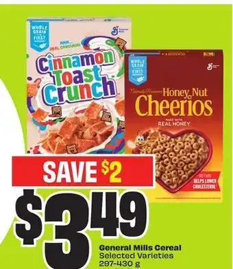 FreshCo General Mills Cereal Selected Varieties 297-430 g offer