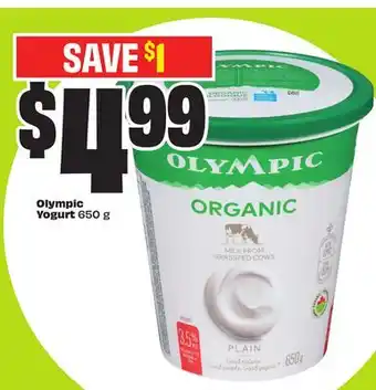 FreshCo Olympic Yogurt 650 g offer
