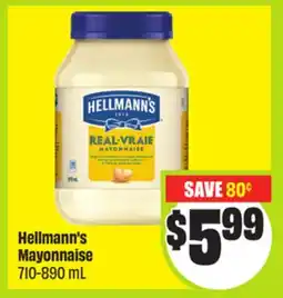 FreshCo Hellmann's Mayonnaise 710-890 mL offer