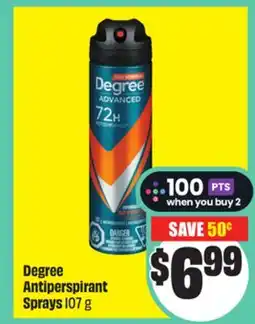 FreshCo Degree Antiperspirant Sprays 107 g offer