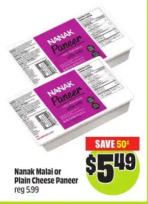 FreshCo Nanak Malai or Plain Cheese Paneer offer