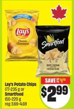 FreshCo Lay's Potato Chips 177-235 g or Smartfood 150-220 g offer