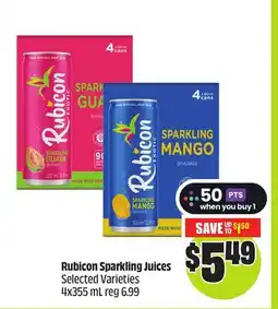 FreshCo Rubicon Sparkling Juices Selected Varieties Heal 4x355 mL offer
