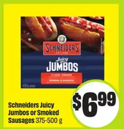 FreshCo Schneiders Juicy Jumbos or Smoked Sausages 375-500 g offer