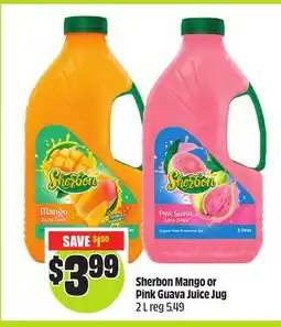 FreshCo Sherbon Mango or Pink Guava Juice Jug 2L offer