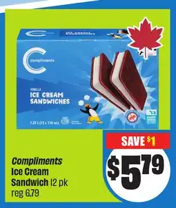 FreshCo Compliments Ice Cream Sandwich 12 pk offer