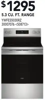 RONA WHIRLPOOL 5.3 CU. FT. RANGE offer