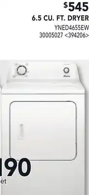 RONA 6.5 CU. FT. DRYER offer