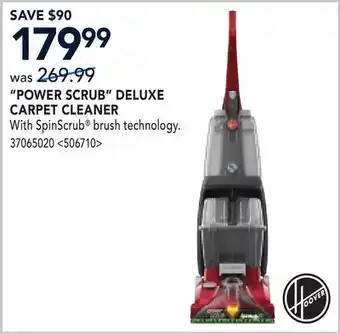 RONA HOOVER POWER SCRUB DELUXE CARPET CLEANER offer