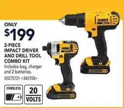 RONA DEWALT 2-PIECE IMPACT DRIVER AND DRILL TOOL COMBO KIT offer