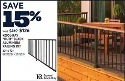 RONA KOOL-RAY DUO BLACK ALUMINUM RAILING KIT offer