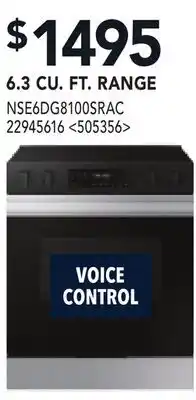 RONA SAMSUNG 6.3 CU. FT. RANGE offer