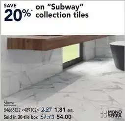RONA Subway Collection tiles offer
