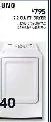 RONA 7.2 CU. FT. DRYER offer