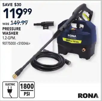 RONA RONA PRESSURE WASHER offer
