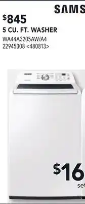 RONA SAMSUNG 5 CU. FT. WASHER offer