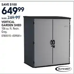 RONA SUNCAST VERTICAL GARDEN SHED offer