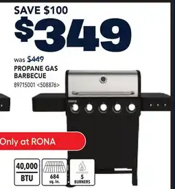 RONA PROPANE GAS BARBECUE offer