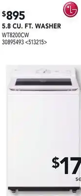 RONA 5.8 CU. FT. WASHER offer