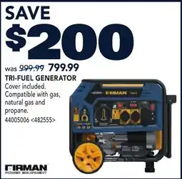 RONA TRI-FUEL GENERATOR offer