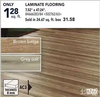 RONA LAMINATE FLOORING 7.52 X 47.24 offer