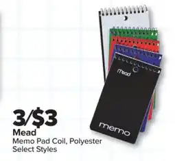 PharmaChoice Mead Memo Pad Coil, Polyester offer