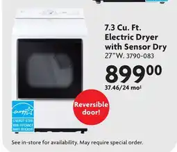 Home Hardware 7.3 Cu. Ft. Electric Dryer with Sensor Dry offer