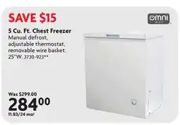 Home Hardware 5 Cu. Ft. Chest Freezer offer