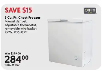Home Hardware 5 Cu. Ft. Chest Freezer offer
