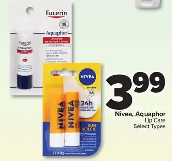 PharmaChoice Nivea, Aquaphor Lip Care offer