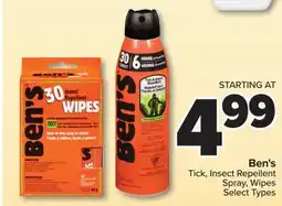 PharmaChoice Ben's Tick, Insect Repellent Spray, Wipes offer