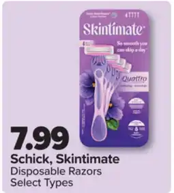 PharmaChoice Schick, Skintimate Disposable Razors offer