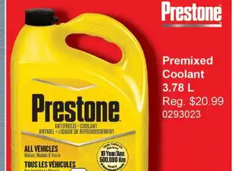 PartSource Prestone Premixed Coolant offer