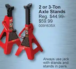 PartSource 2 or 3-Ton Axle Stands offer