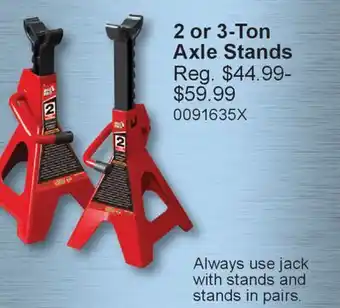 PartSource 2 or 3-Ton Axle Stands offer