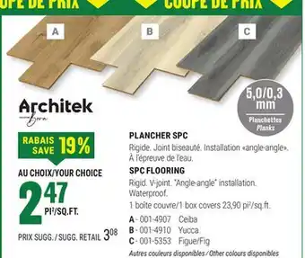 BMR PLANCHER SPC offer