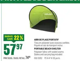 BMR ABRI DE PLAGE PORTATIF offer