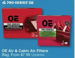 PartSource OE Air & Cabin Air Filters offer
